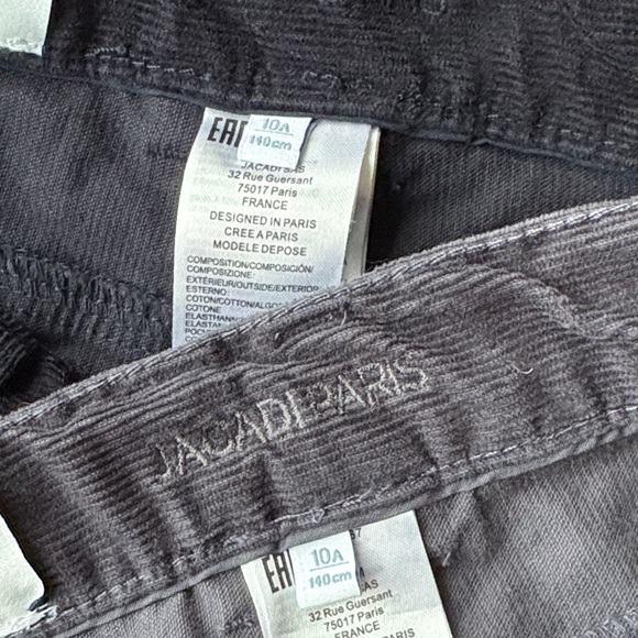 NWOT Jacadi Boys Navy and Gray Corduroy Pants size 10A - Picture 3 of 6